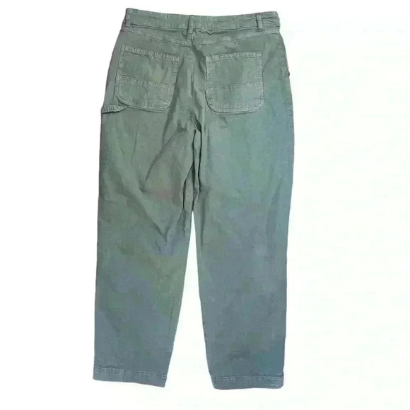 Marine Layer Maya Slim Straight Leg Utility Pants Green Sz 14 - Picture 5 of 11